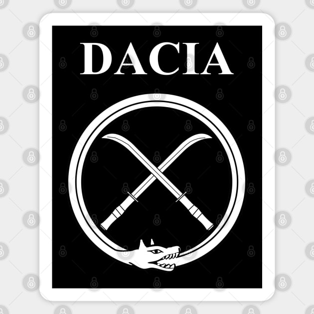 Ancient Dacia Dacian Draco and Falx Symbol Magnet by AgemaApparel